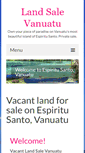 Mobile Screenshot of landsalevanuatu.com